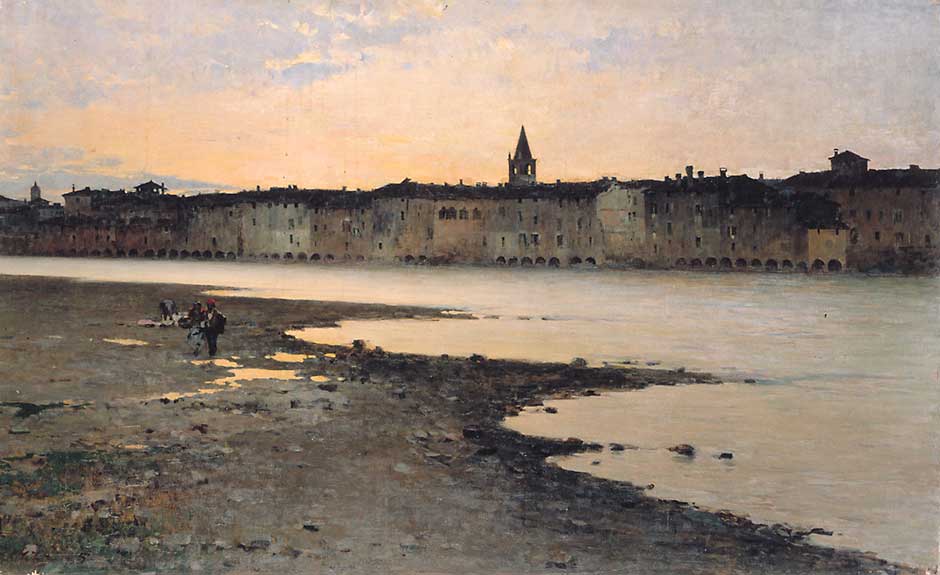 Sulle rive dell'Adige, Bartolomeo Bezzi (1884)
