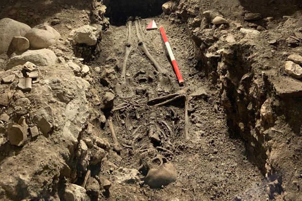 Lo scheletro ritrovato in Arena